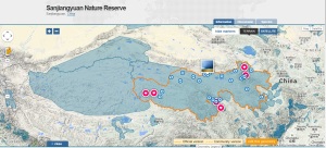 Sanjiang nature reserve map