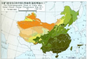 plant zones China with 4 degree warming