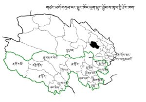 Sanjiangyuan map in Tibetan