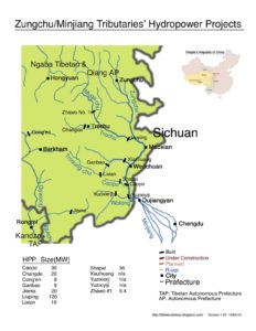 dam sites Zungchu tributaries