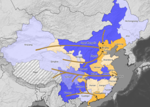 map of west to east ultra high voltage routes Wilson CEF