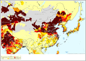 waterstreessed map of China Greenpeace 2016